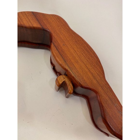 Hand Crafted Intarsia Wood Art Parrot Puzzle Wooden Box /2 Secret Compartments - Picture 8 of 8